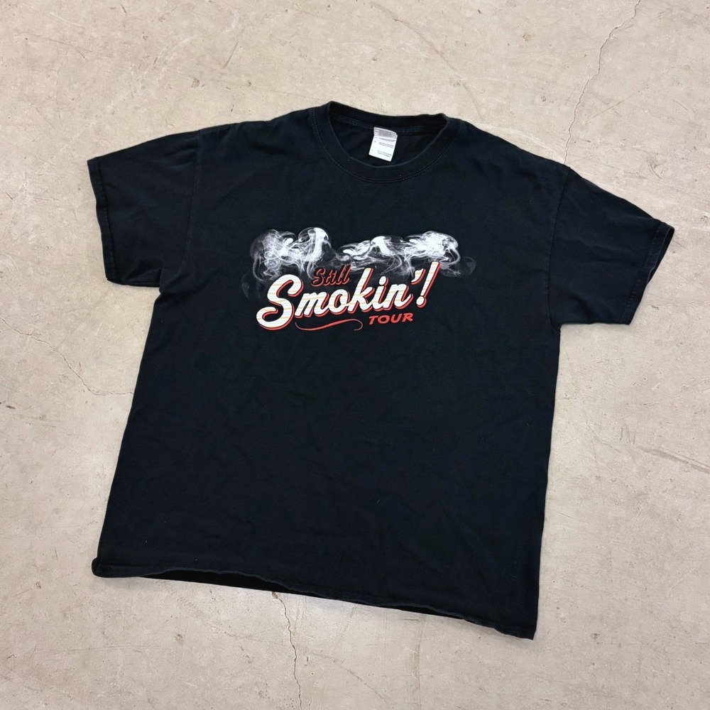 Cheech & Chong Still Smokin Tour 2013 T-Shirt Mens Large Black Concert Tee WAR
